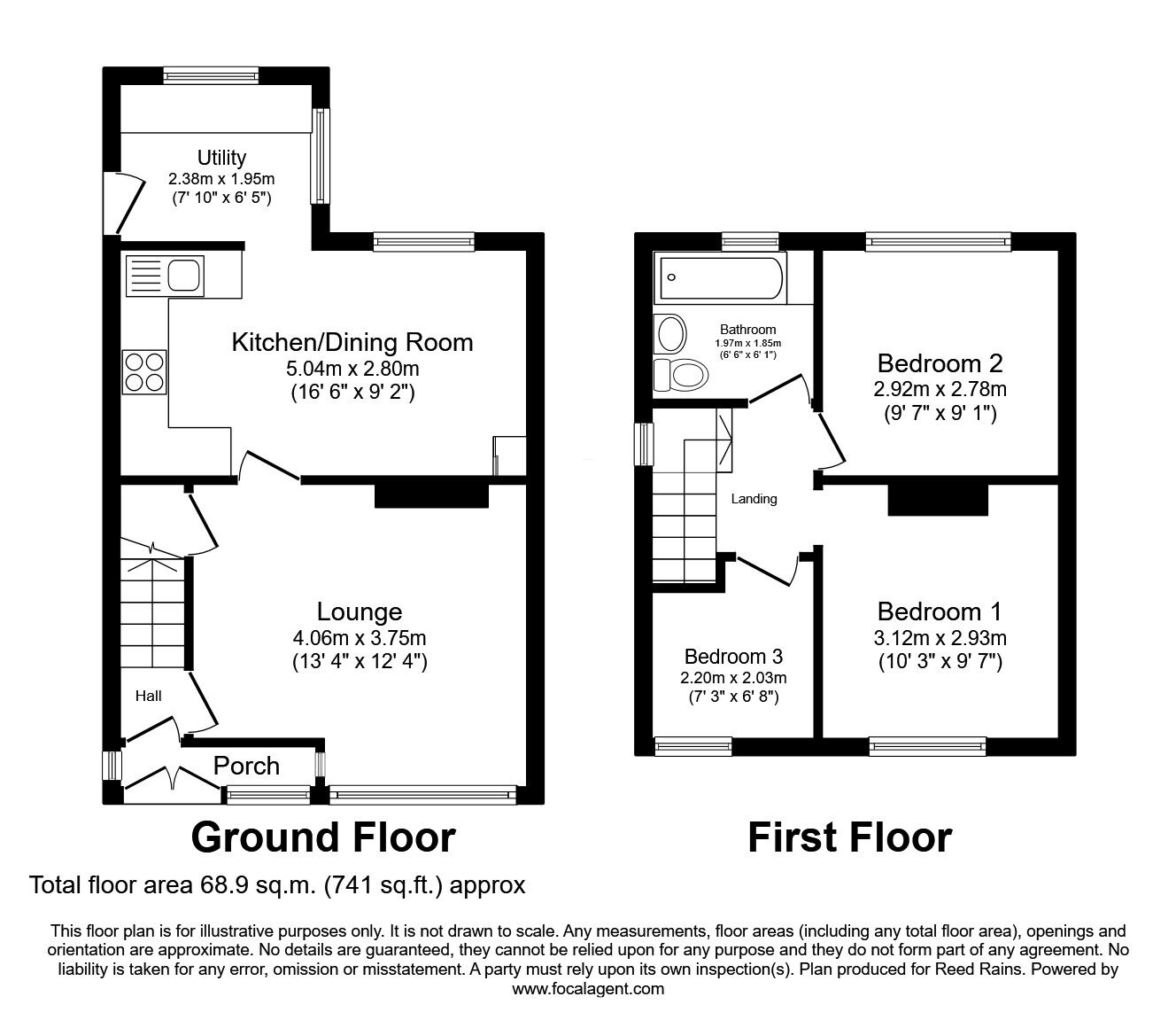 Floorplan of 3 bedroom Semi Detached House for sale, New Street, Pemberton, Greater Manchester, WN5