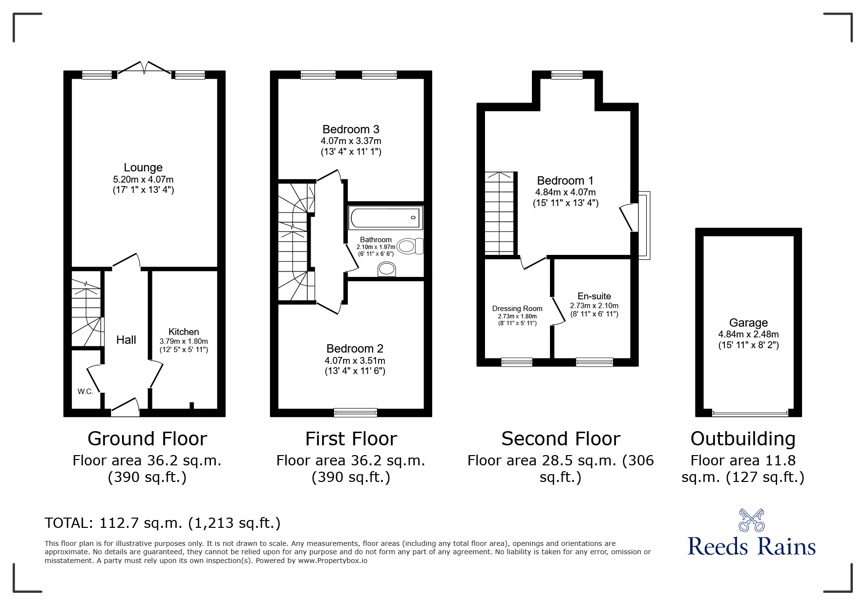 Floorplan of 3 bedroom Mid Terrace House for sale, Kerscott Close, Ince, Greater Manchester, WN3