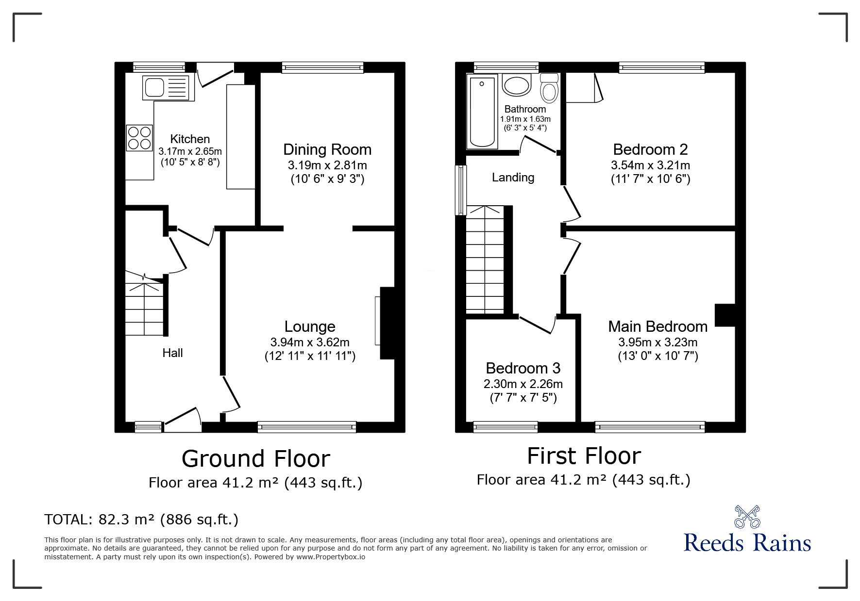 Floorplan of 3 bedroom Mid Terrace House for sale, Norley Road, Wigan, Greater Manchester, WN5