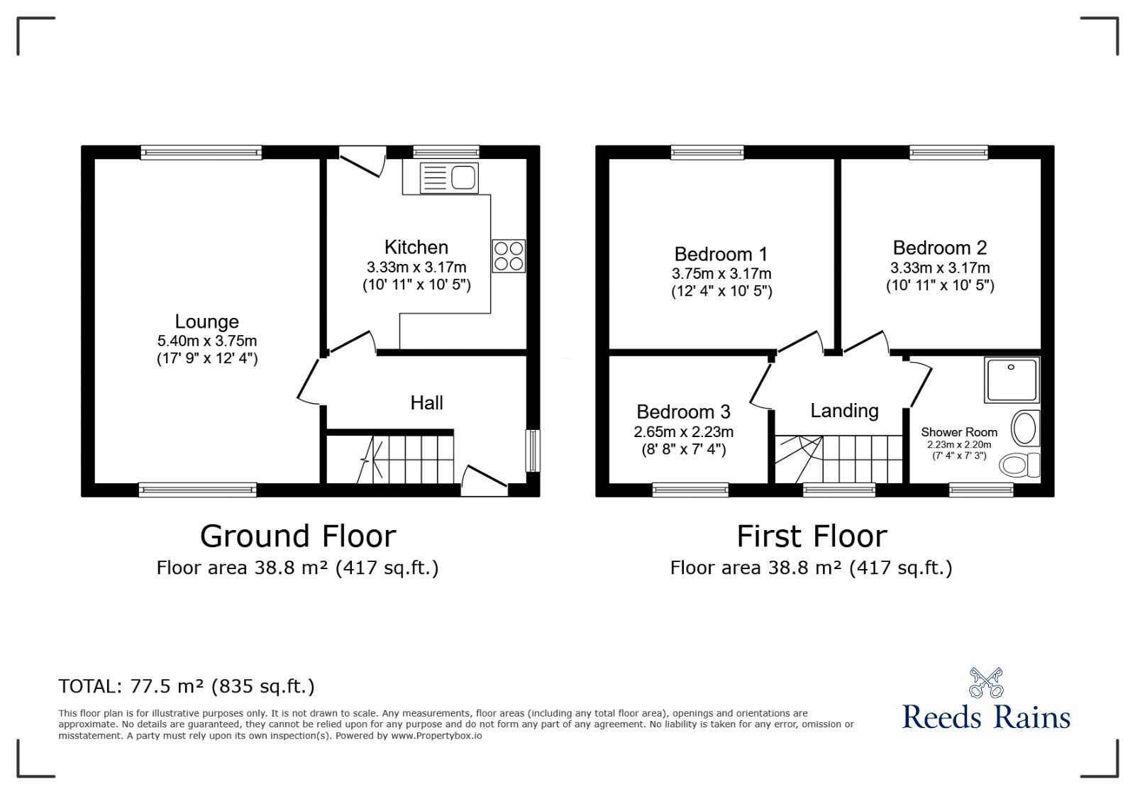 Floorplan of 3 bedroom Semi Detached House for sale, Beech Grove, Wigan, Greater Manchester, WN6