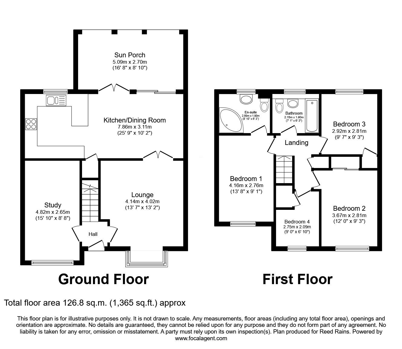 Floorplan of 4 bedroom Detached House for sale, Denshaw, Lancashire, WN8