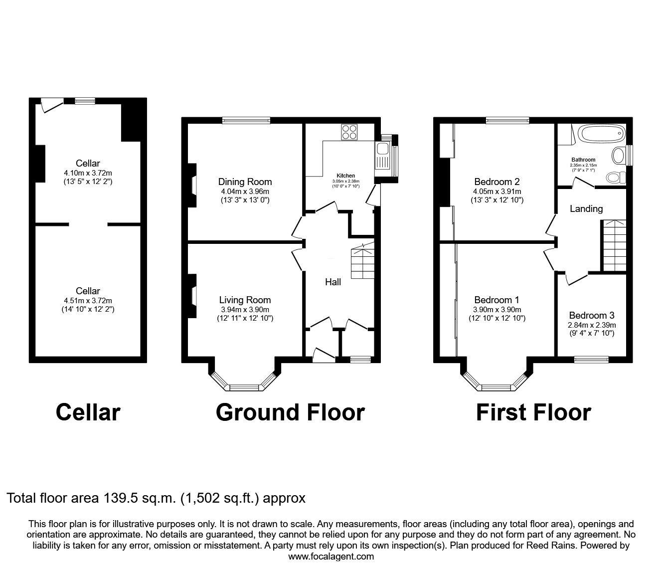 Floorplan of 3 bedroom Detached House for sale, Orrell Road, Orrell, Greater Manchester, WN5