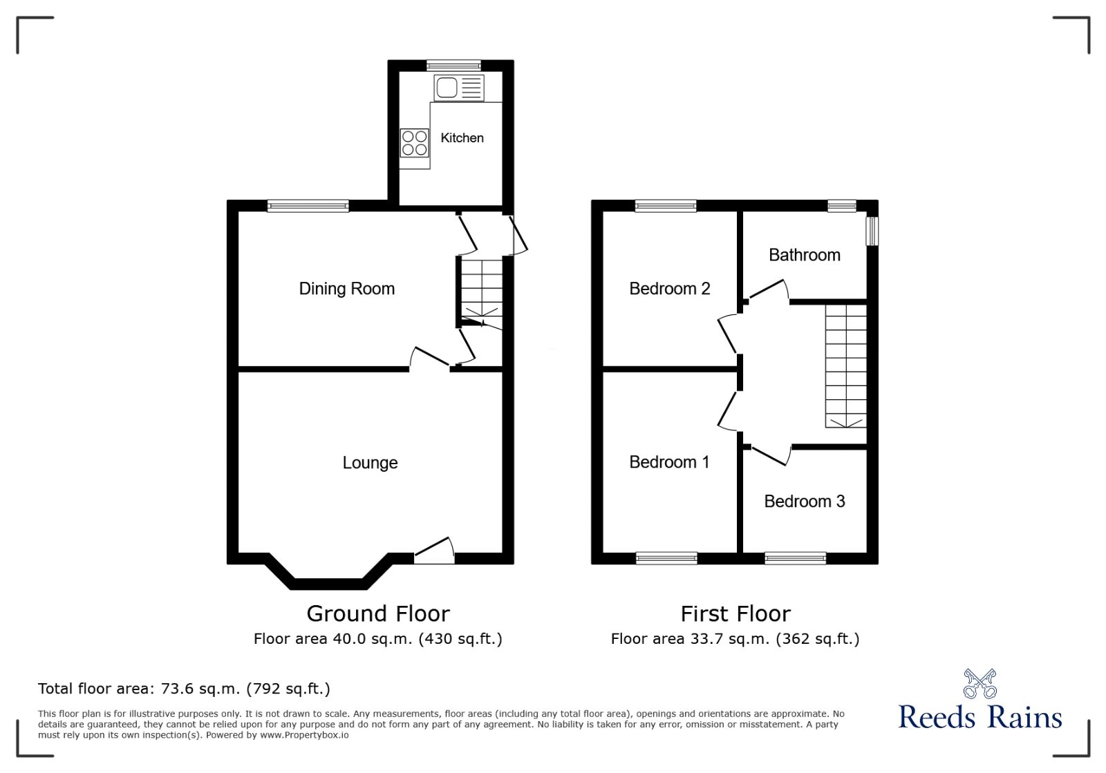 Floorplan of 3 bedroom End Terrace House to rent, Bell Lane, Orrell, Greater Manchester, WN5