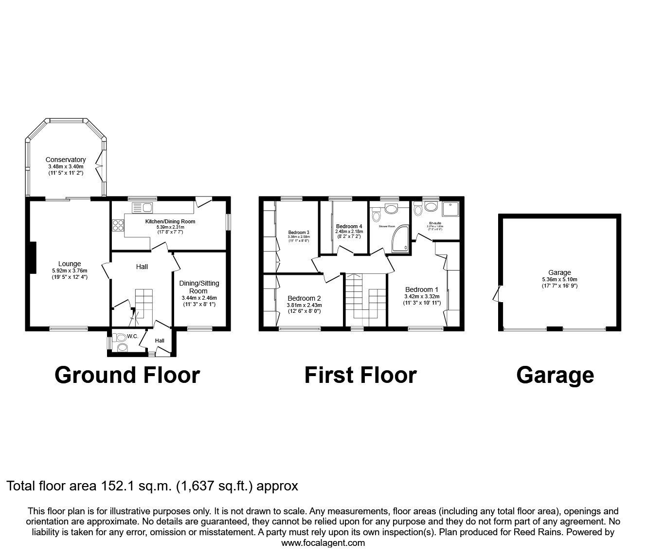 Floorplan of 4 bedroom Detached House for sale, Belgrave Crescent, Horwich, Greater Manchester, BL6