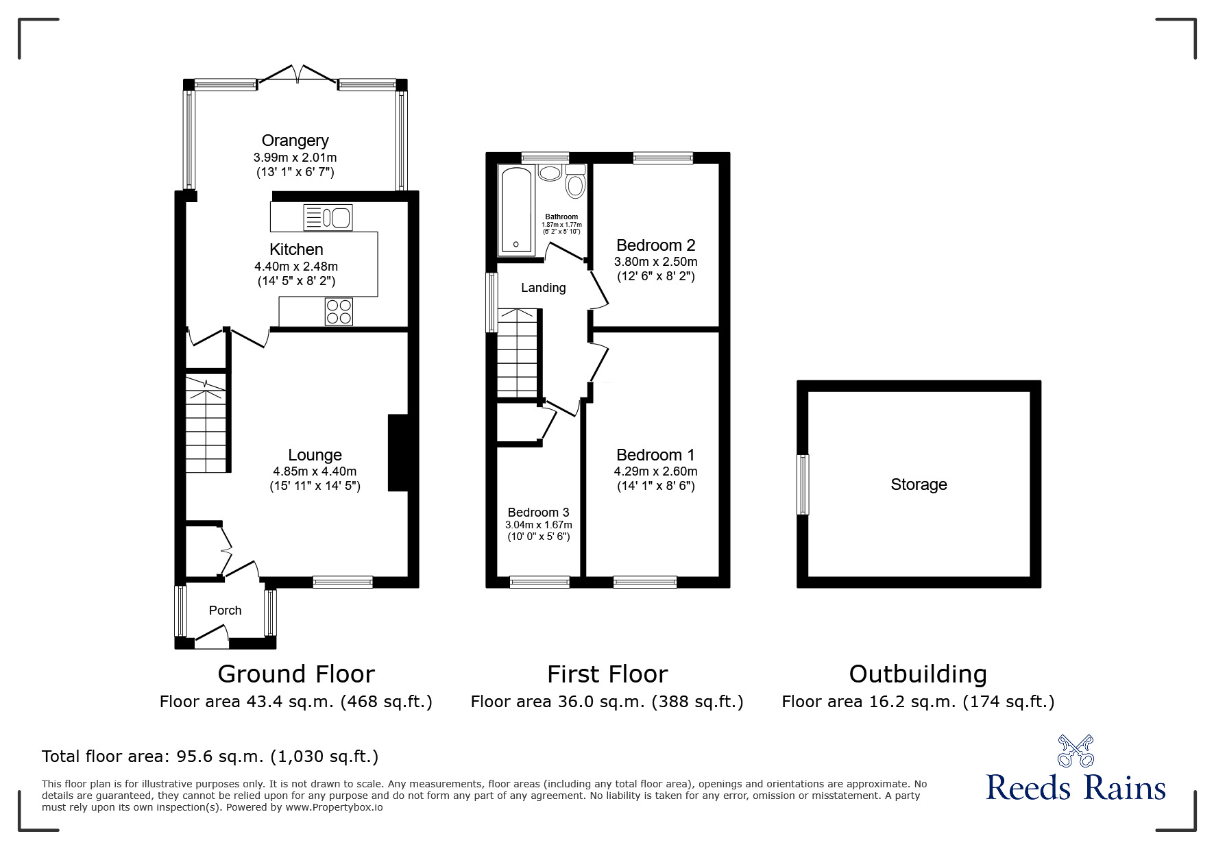 Floorplan of 3 bedroom Semi Detached House for sale, Concorde Avenue, Wigan, Greater Manchester, WN3