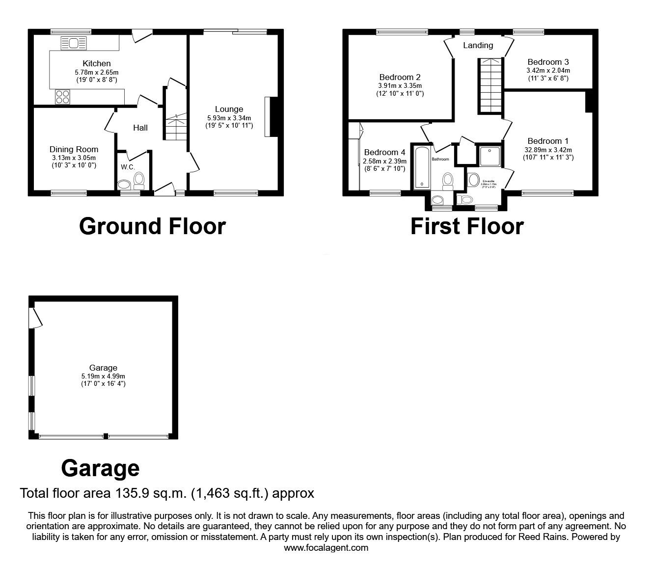 Floorplan of 4 bedroom Detached House for sale, Kingshill Court, Standish, Greater Manchester, WN6