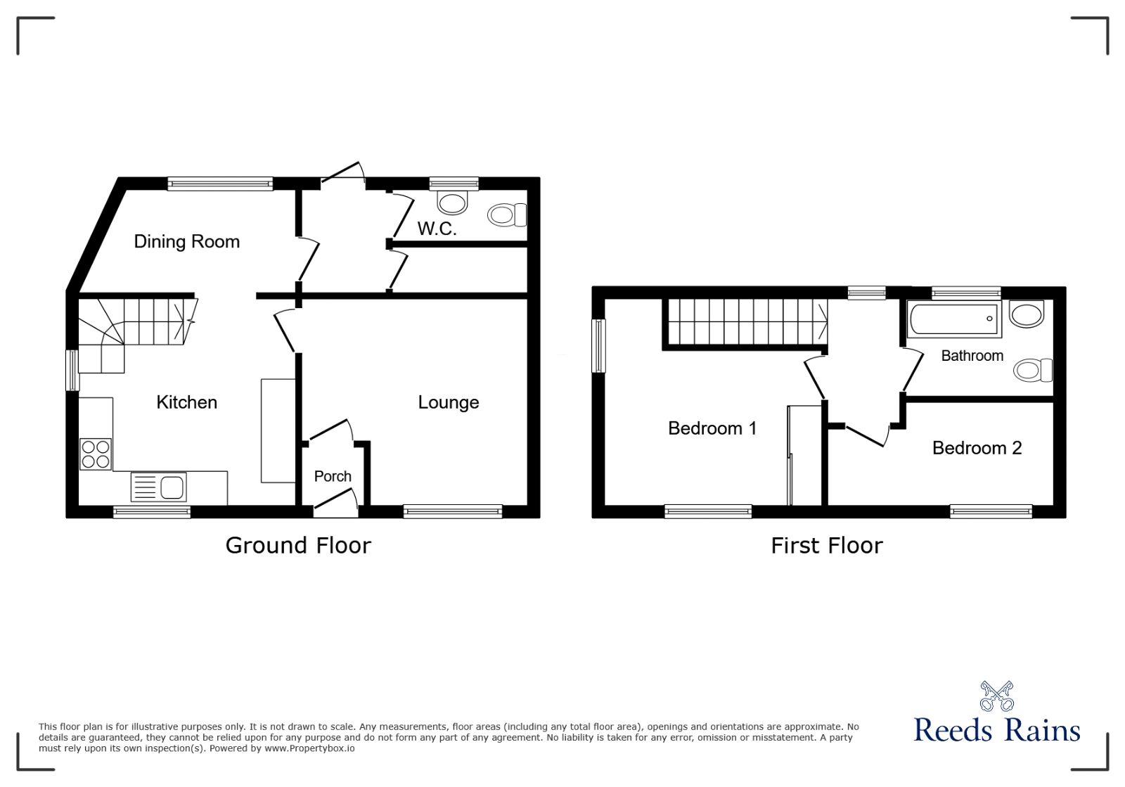 Floorplan of 2 bedroom Mid Terrace House for sale, Cross Street, Orrell, Greater Manchester, WN5