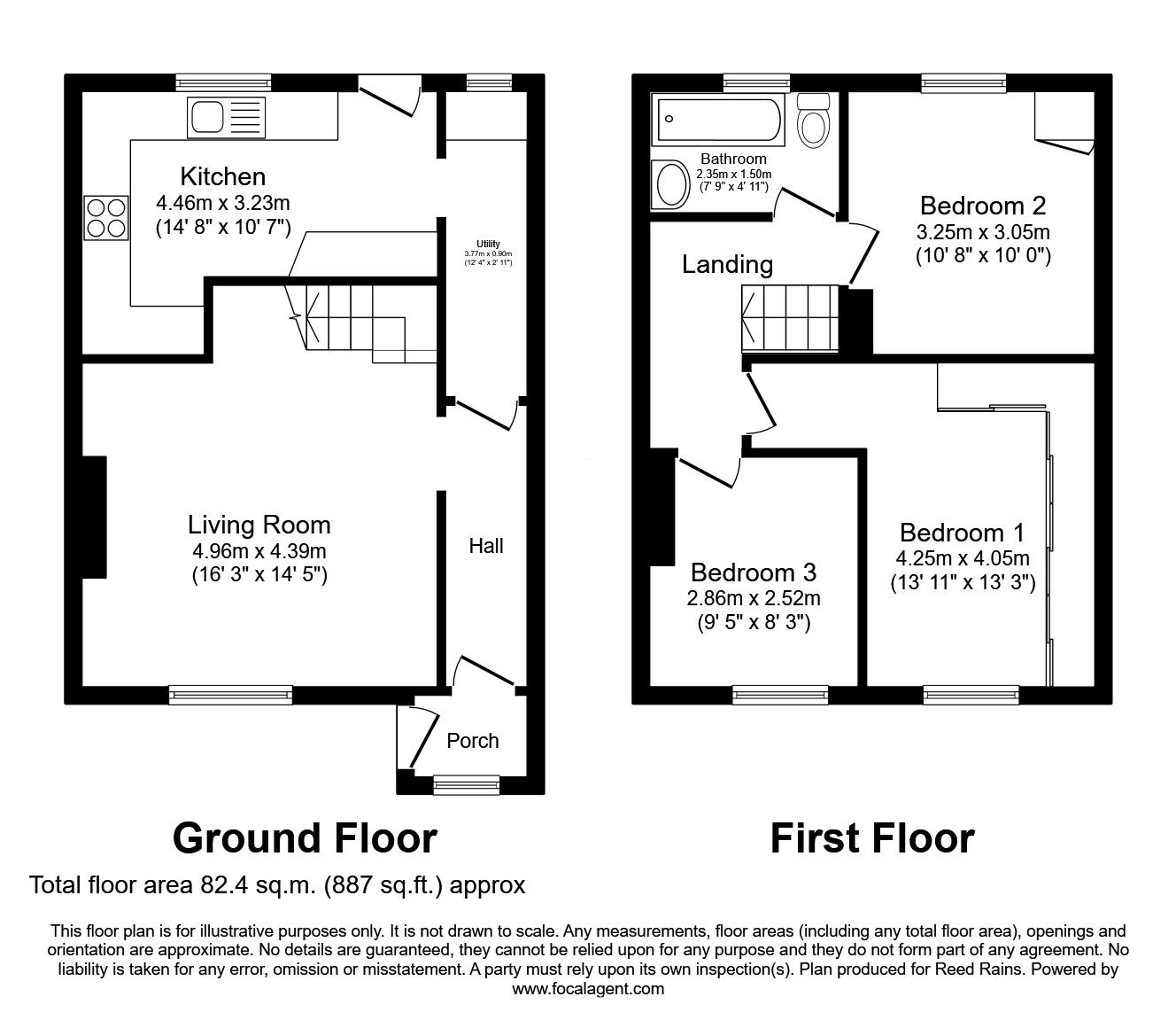 Floorplan of 3 bedroom Mid Terrace House for sale, Silverdale Road, Orrell, Greater Manchester, WN5