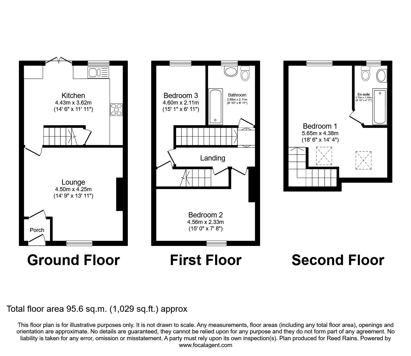 Floorplan of 3 bedroom End Terrace House for sale, Pennington Street, Hindley, Greater Manchester, WN2