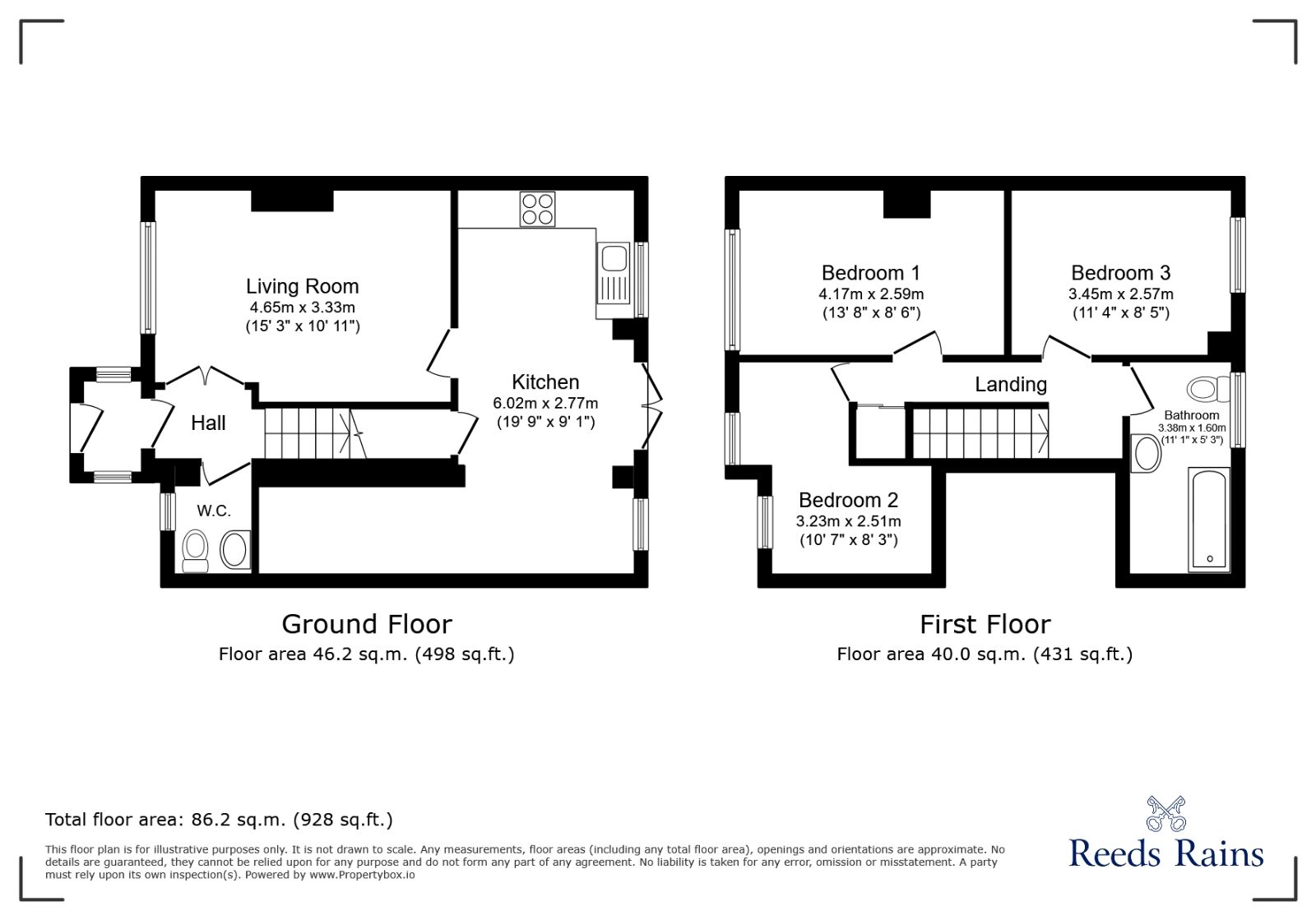 Floorplan of 3 bedroom Detached House for sale, Elm Drive, Billinge, Merseyside, WN5