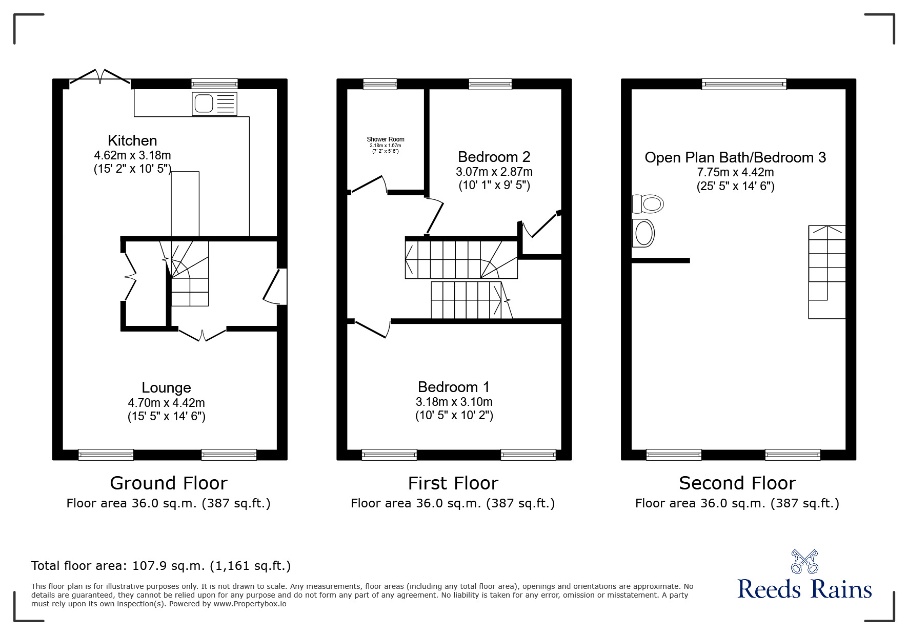 Floorplan of 3 bedroom End Terrace House for sale, Orrell Road, Orrell, Greater Manchester, WN5