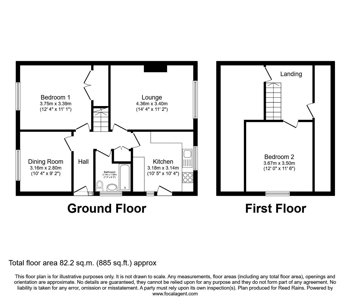 Floorplan of 3 bedroom Semi Detached House for sale, Oxford Road, Orrell, Greater Manchester, WN5