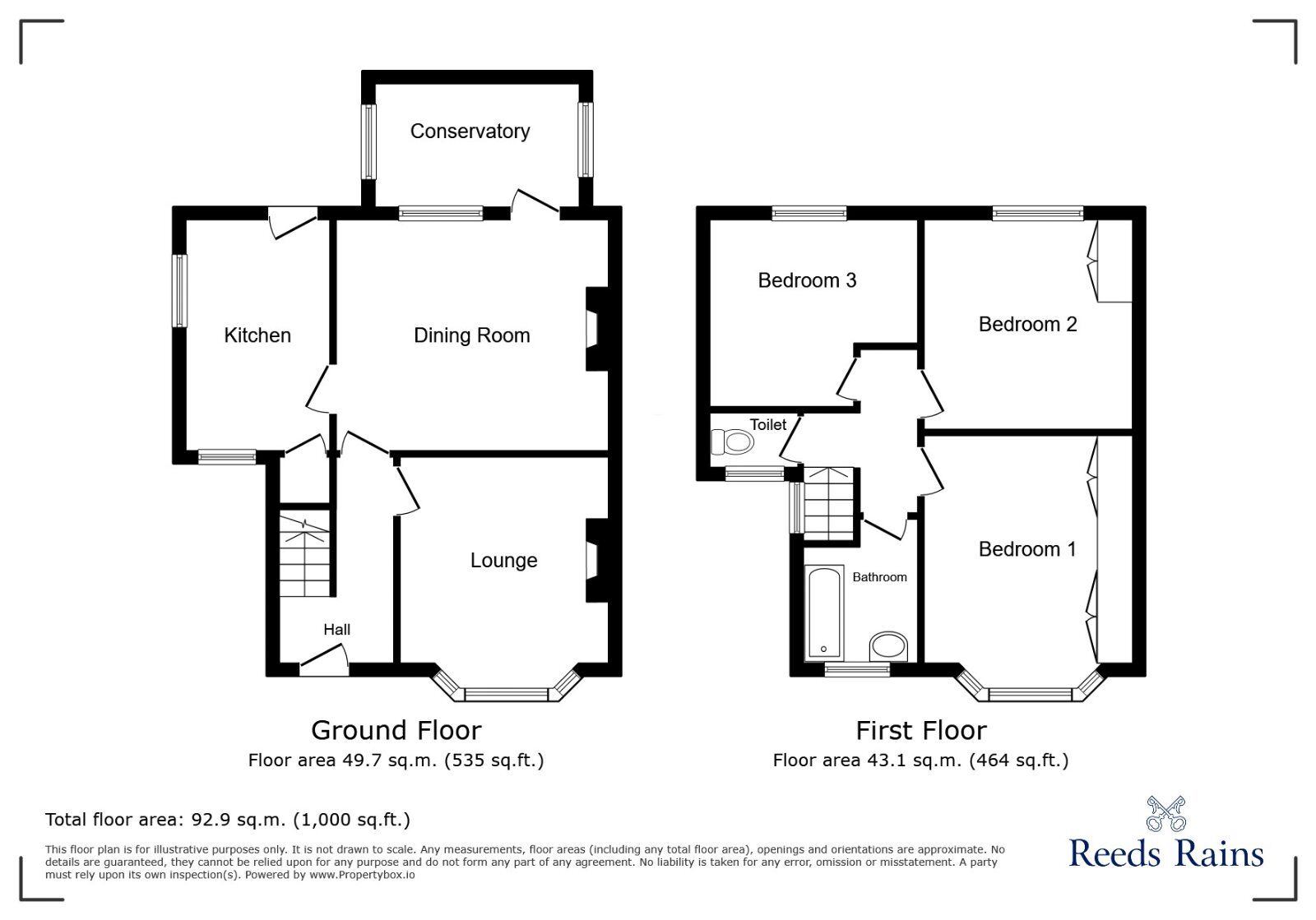 Floorplan of 3 bedroom Semi Detached House for sale, Marlborough Avenue, Ince, Greater Manchester, WN3