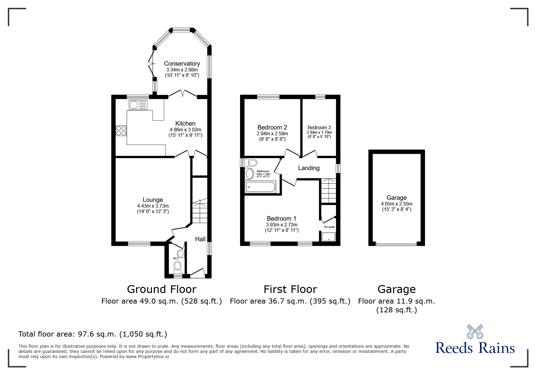Floorplan of 3 bedroom Detached House for sale, Calton Close, Wigan, Greater Manchester, WN3