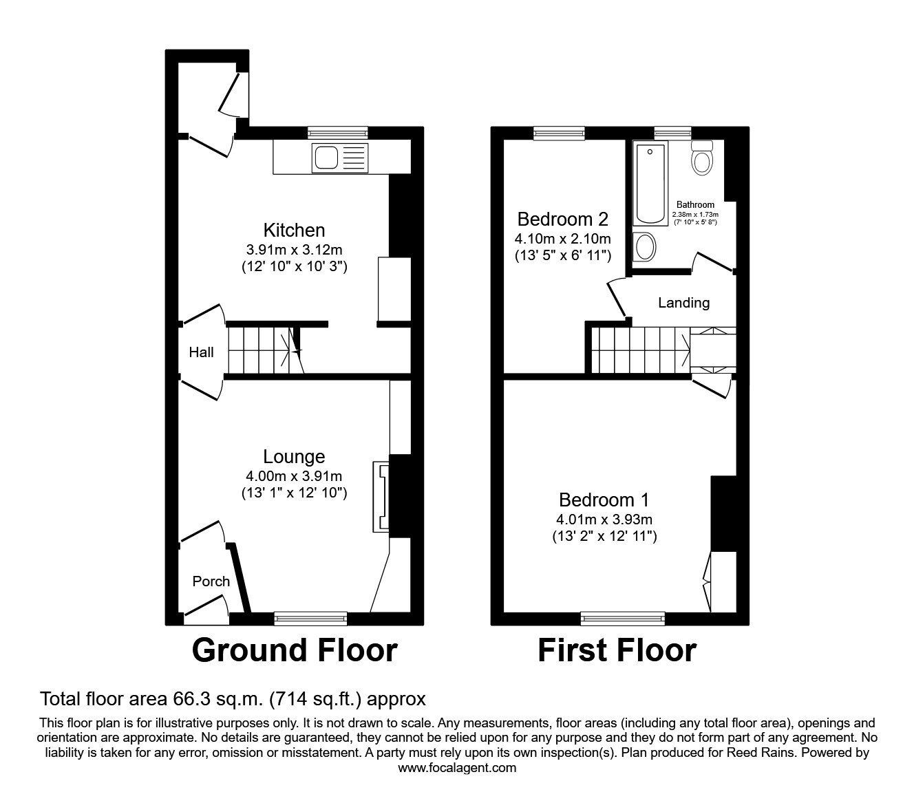 Floorplan of 2 bedroom Mid Terrace House for sale, Heber Street, Ince, Greater Manchester, WN2