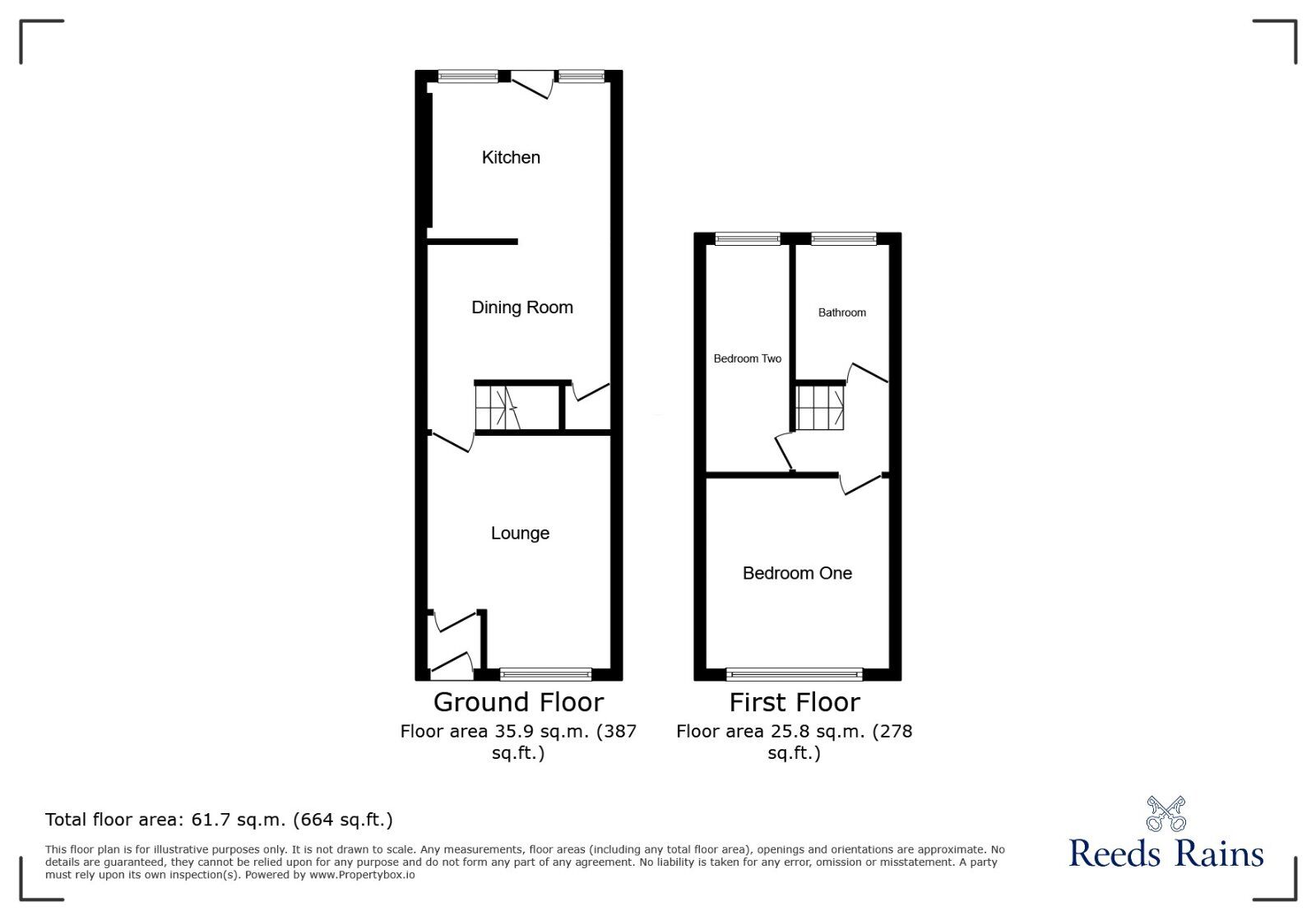 Floorplan of 2 bedroom Mid Terrace House for sale, Chatsworth Street, Wigan, Greater Manchester, WN5