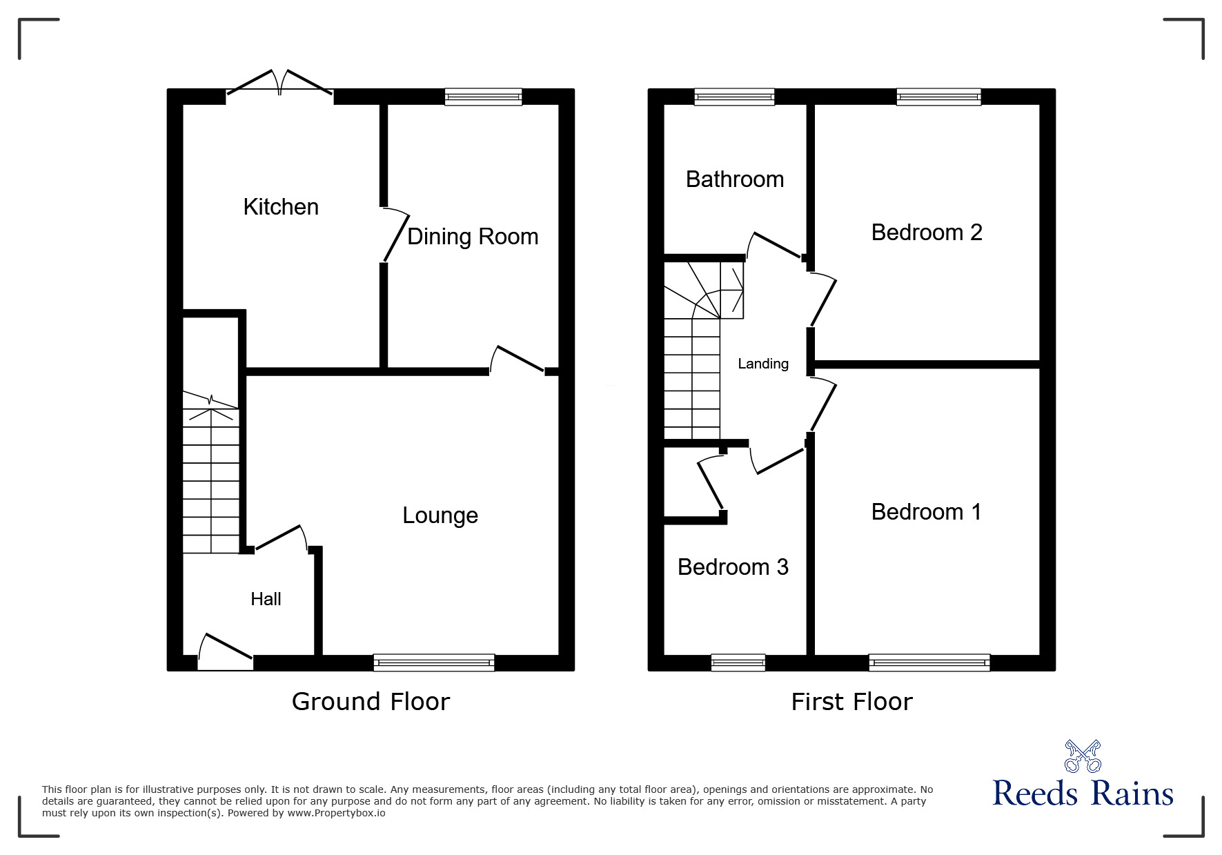 Floorplan of 3 bedroom Semi Detached House for sale, Keble Grove, Leigh, Greater Manchester, WN7