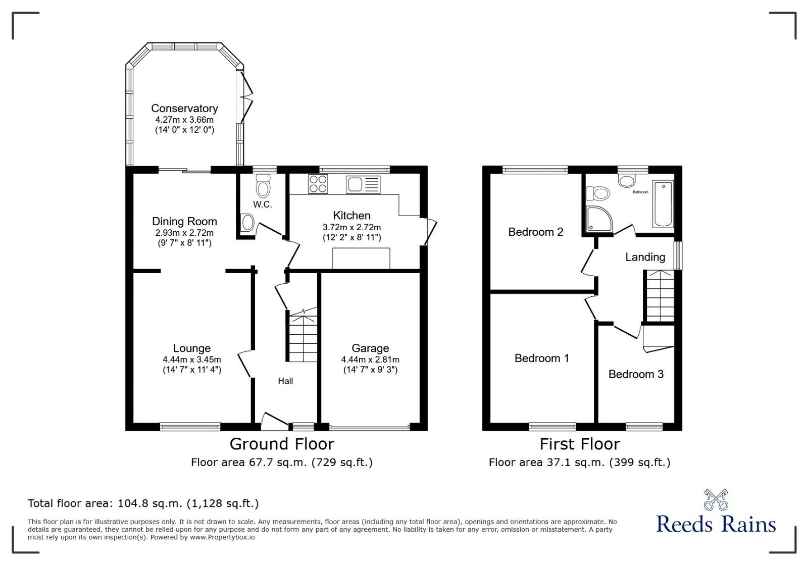 Floorplan of 3 bedroom Detached House to rent, Eavesdale, Skelmersdale, Lancashire, WN8