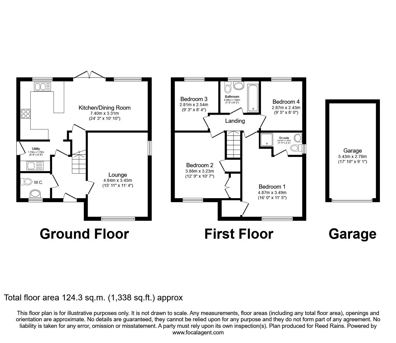 Floorplan of 4 bedroom Detached House for sale, Herons Wharf, Appley Bridge, Greater Manchester, WN6
