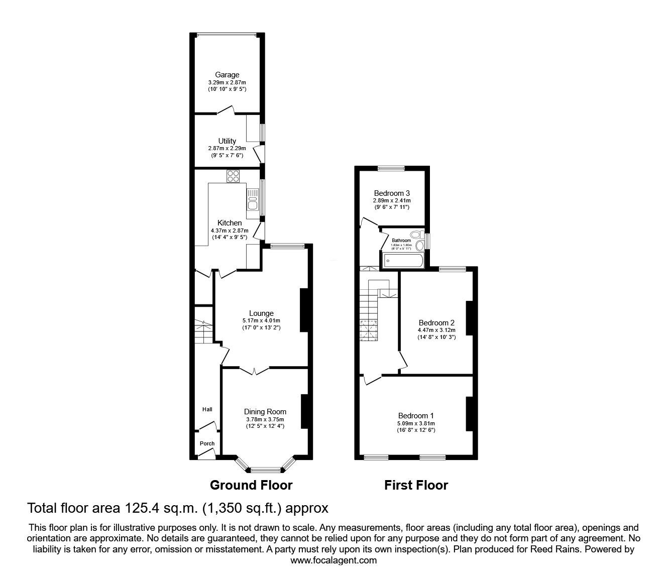 Floorplan of 3 bedroom Semi Detached House for sale, Warrington Road, Abram, Greater Manchester, WN2