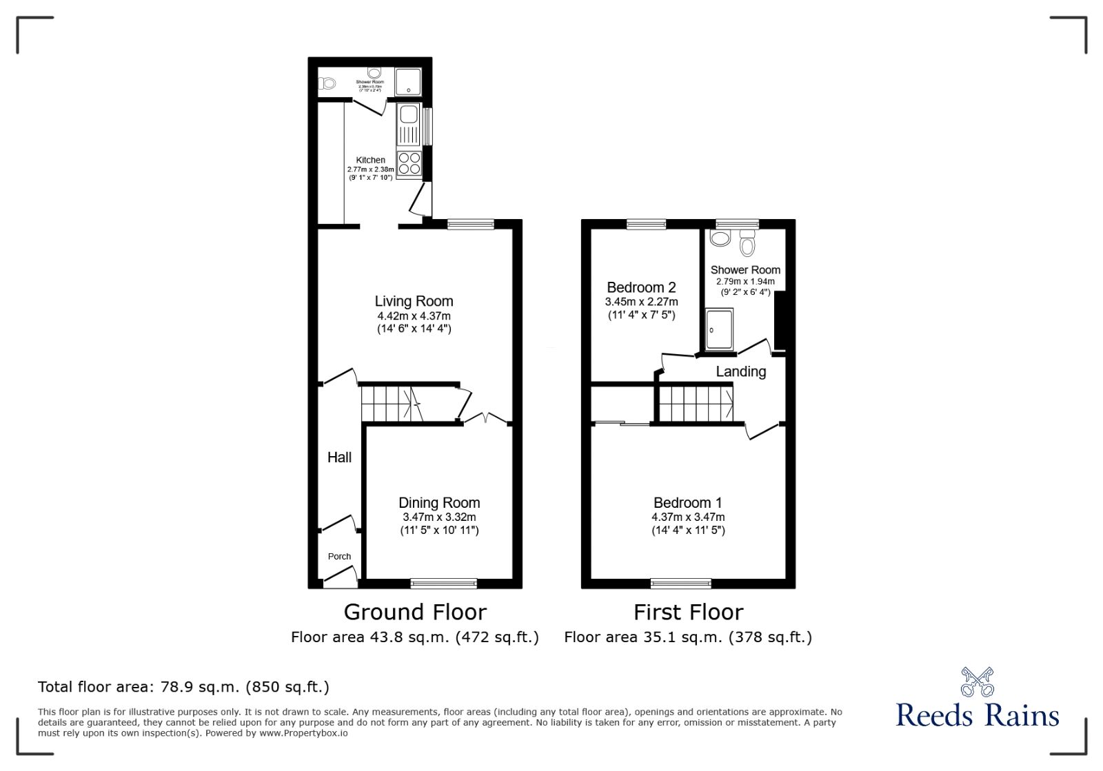 Floorplan of 2 bedroom Mid Terrace House to rent, Birch Street, Wigan, Greater Manchester, WN6