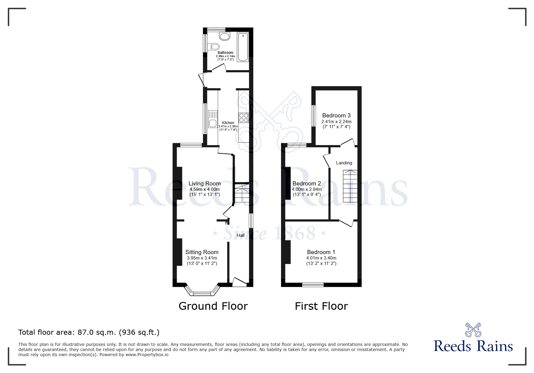 Floorplan of 3 bedroom End Terrace House for sale, Warrington Road, Ince, Greater Manchester, WN3