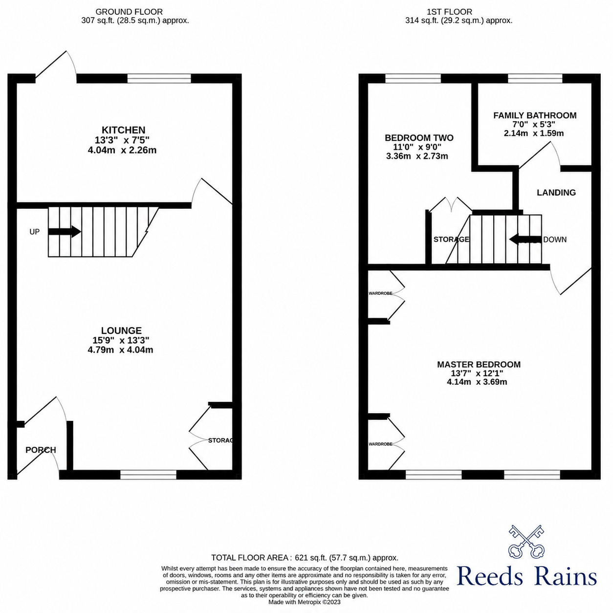 Floorplan of 2 bedroom End Terrace House to rent, Cross Street, Orrell, Greater Manchester, WN5