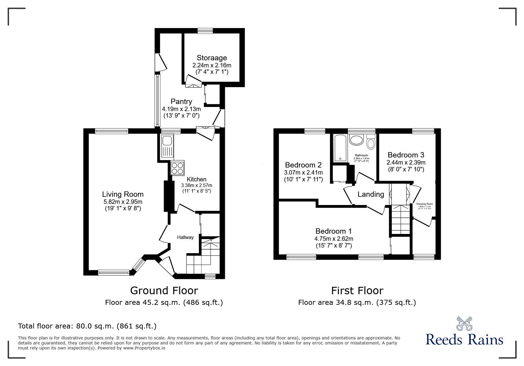 Floorplan of 3 bedroom Mid Terrace House for sale, Dean Crescent, Orrell, Greater Manchester, WN5