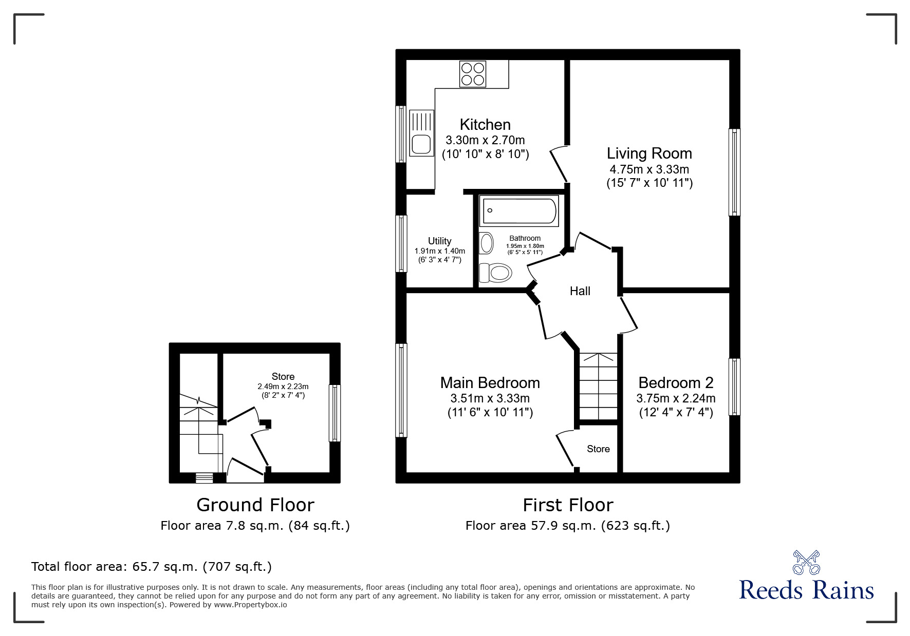 Floorplan of 2 bedroom Flat to rent, Langton Place, Standish, Greater Manchester, WN6