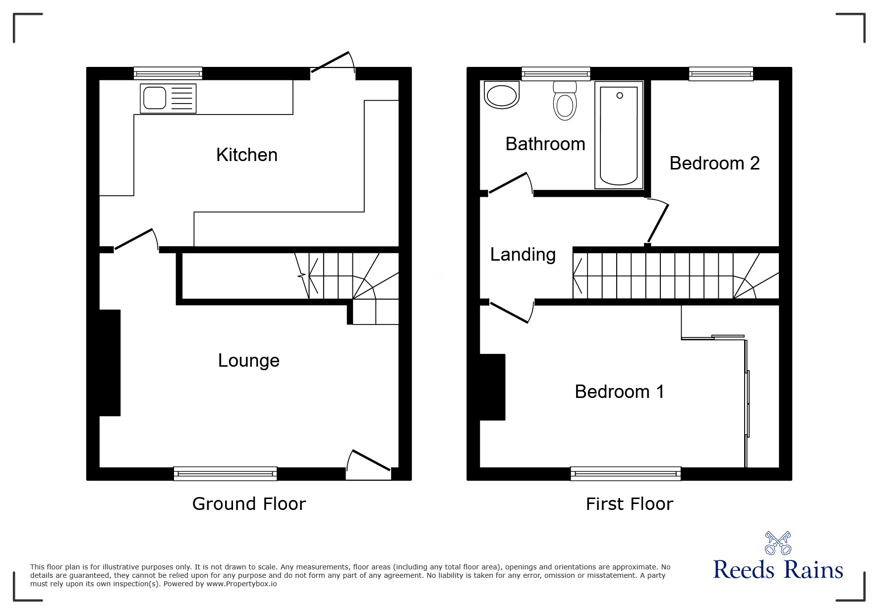 Floorplan of 2 bedroom Mid Terrace House for sale, Warrington Road, Ince, Greater Manchester, WN3