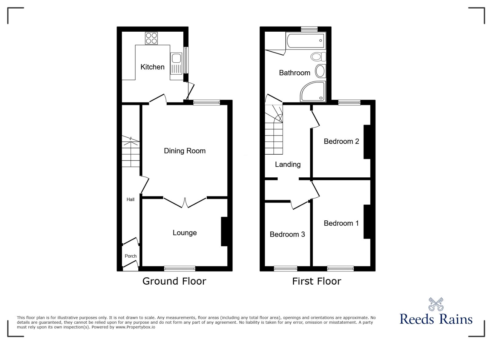 Floorplan of 3 bedroom Mid Terrace House to rent, Ellesmere Road, Wigan, Greater Manchester, WN5