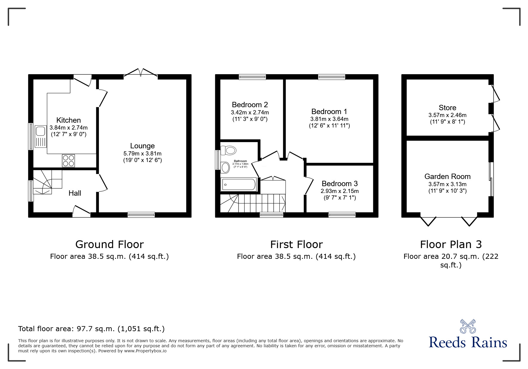 Floorplan of 3 bedroom Semi Detached House for sale, Ridyard Street, Wigan, Greater Manchester, WN5