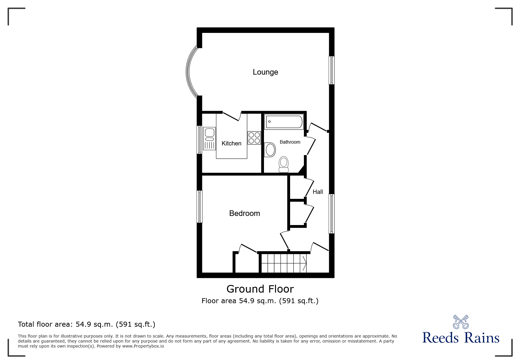Floorplan of 1 bedroom Flat for sale, Wood Green Gardens, Wigan, Greater Manchester, WN5