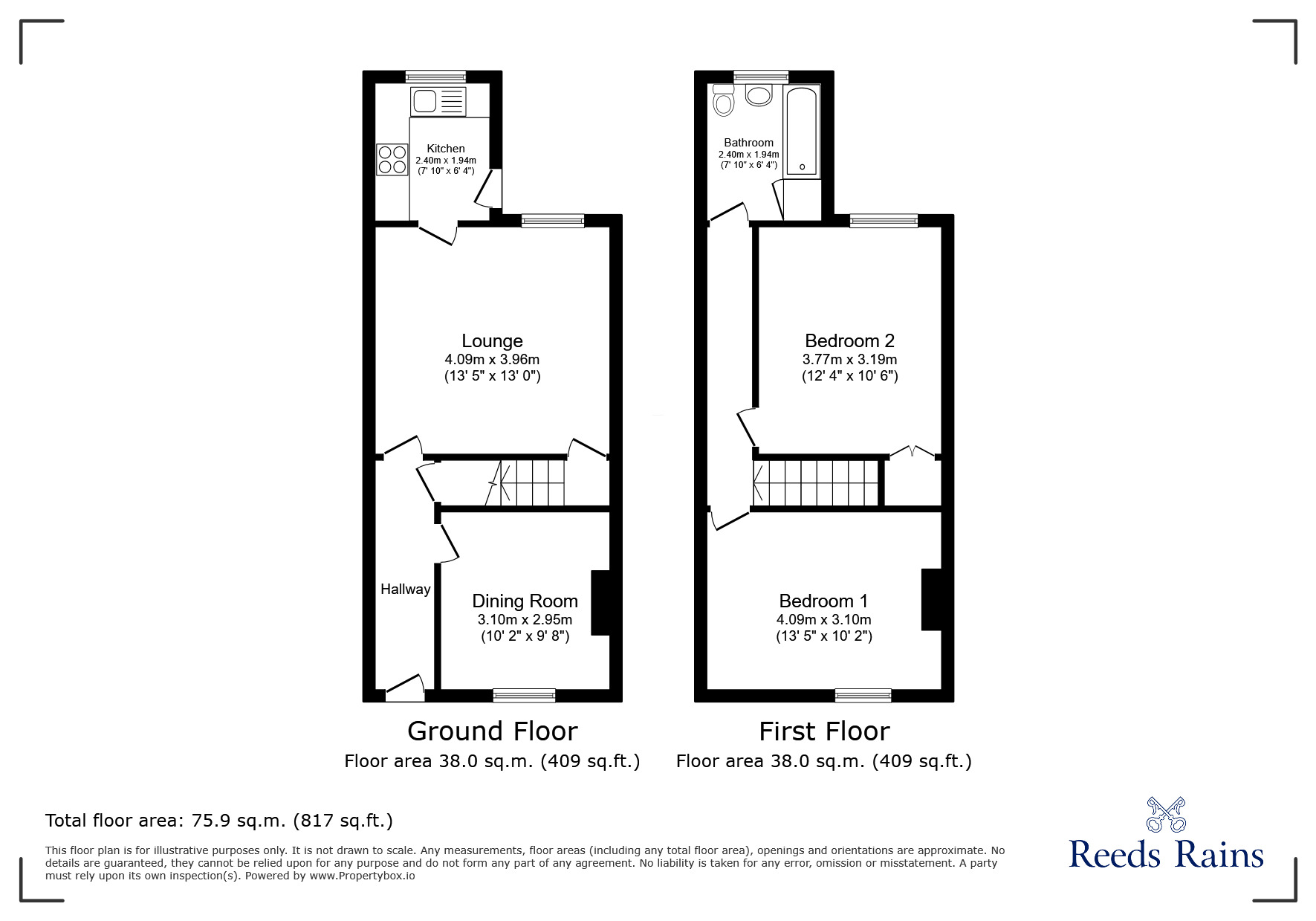 Floorplan of 2 bedroom Mid Terrace House to rent, Church Street, Standish, Greater Manchester, WN6