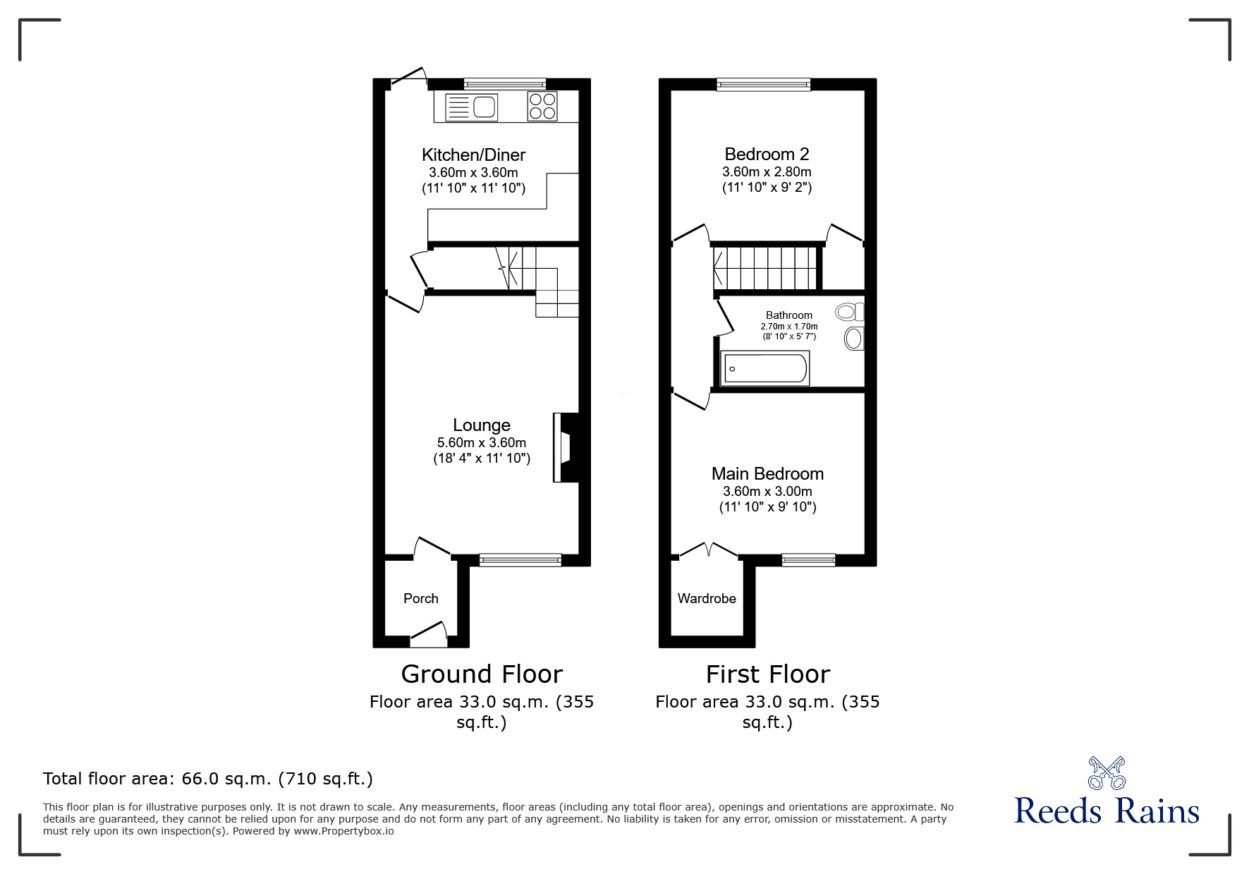 Floorplan of 2 bedroom Semi Detached House for sale, Beech Grove, Abram, Greater Manchester, WN2