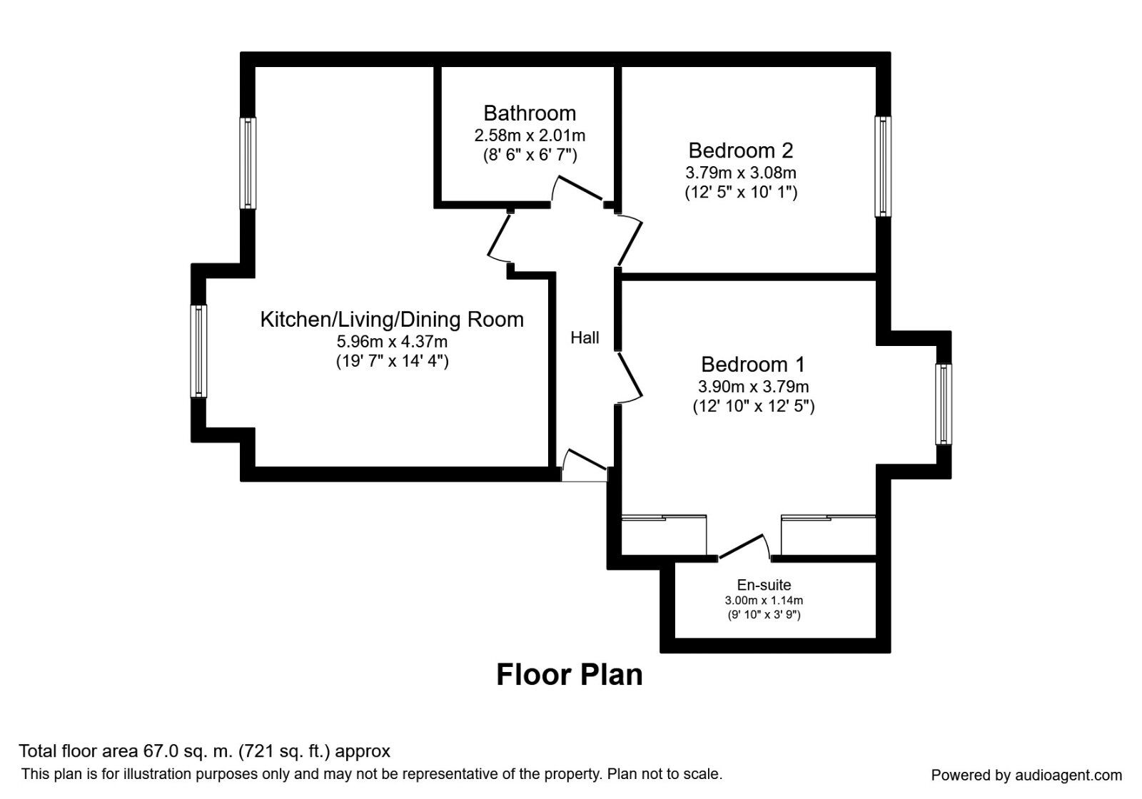 Floorplan of 2 bedroom Flat for sale, Bradshaw Street, Wigan, Greater Manchester, WN1