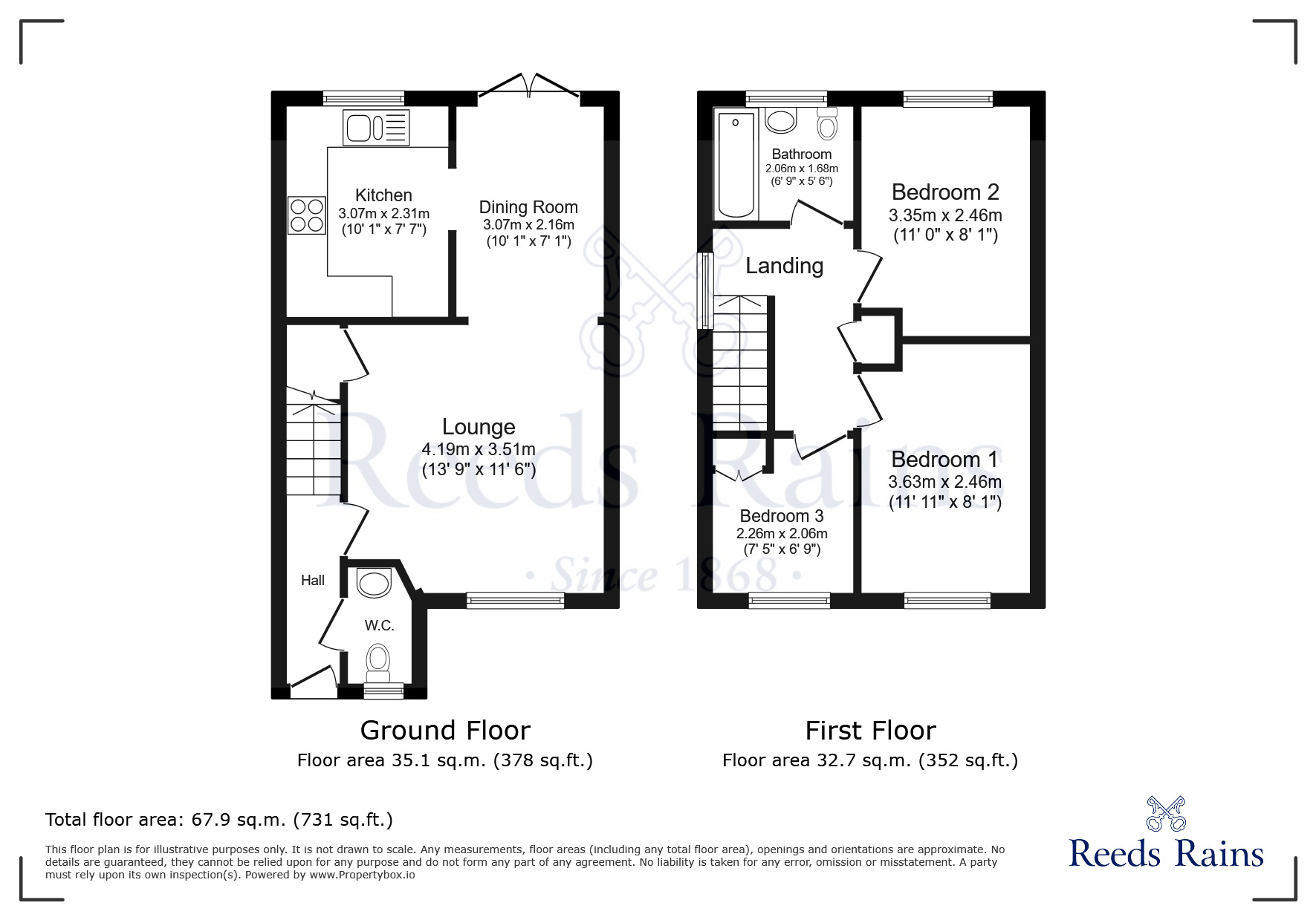 Floorplan of 3 bedroom Semi Detached House for sale, Sherwood Drive, Wigan, Greater Manchester, WN5