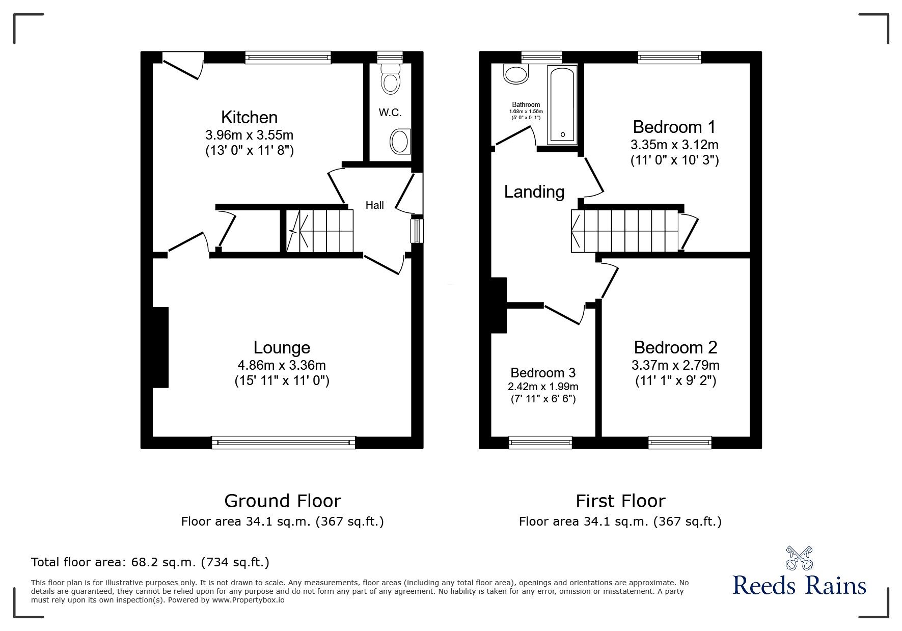 Floorplan of 3 bedroom Semi Detached House for sale, Camberwell Crescent, Wigan, Greater Manchester, WN2