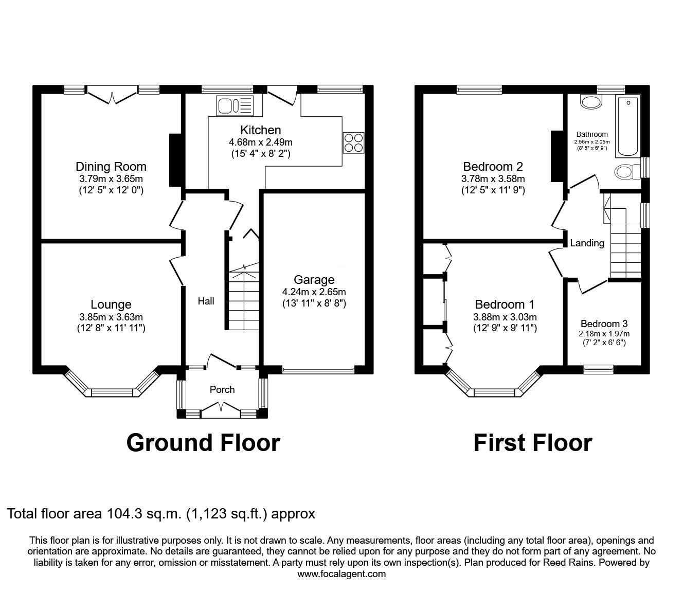 Floorplan of 3 bedroom Semi Detached House for sale, Coleridge Avenue, Orrell, Greater Manchester, WN5