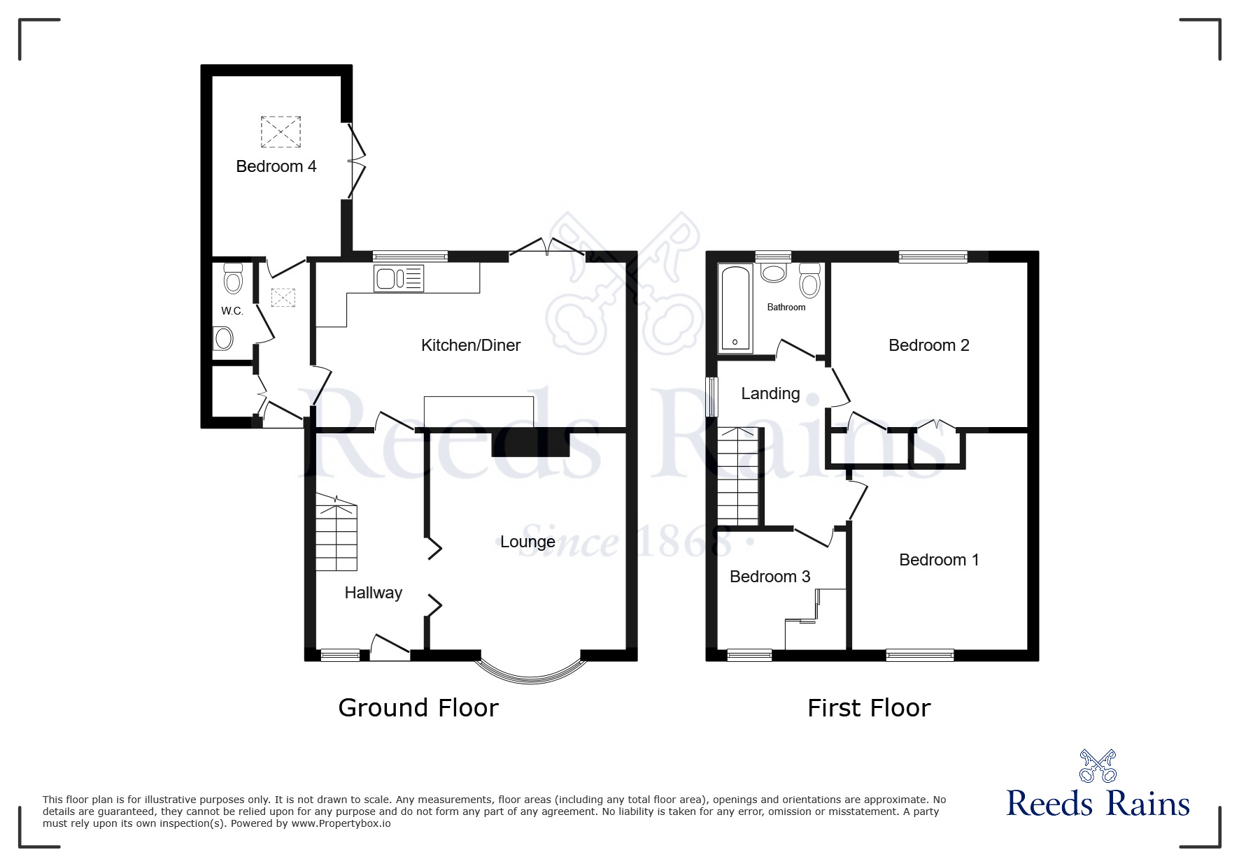 Floorplan of 3 bedroom Semi Detached House for sale, Calder Place, Wigan, Greater Manchester, WN5
