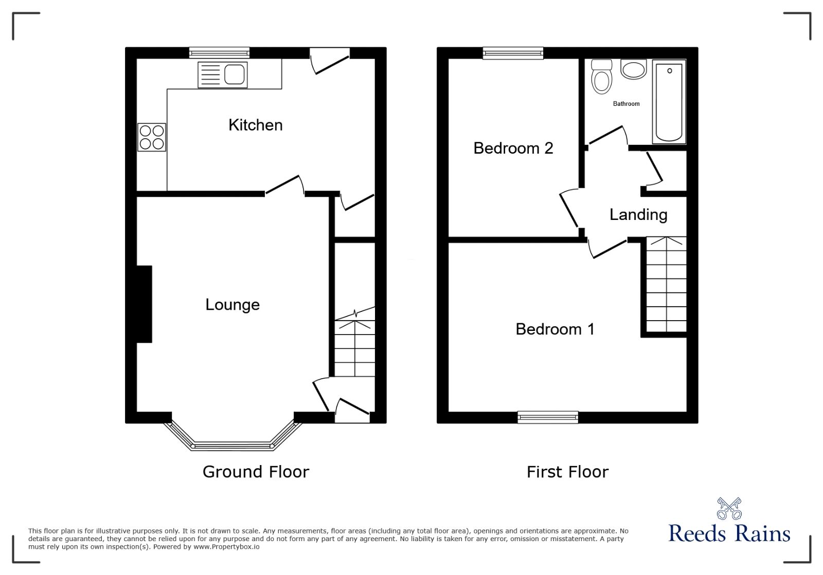 Floorplan of 2 bedroom Mid Terrace House for sale, Westbourne Avenue, Leigh, Greater Manchester, WN7