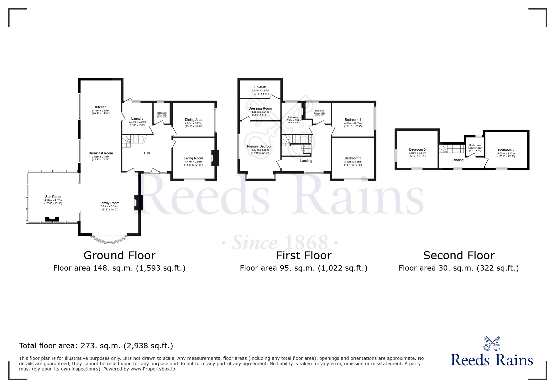 Floorplan of 5 bedroom Detached House for sale, Elmers Green, Skelmersdale, Lancashire, WN8
