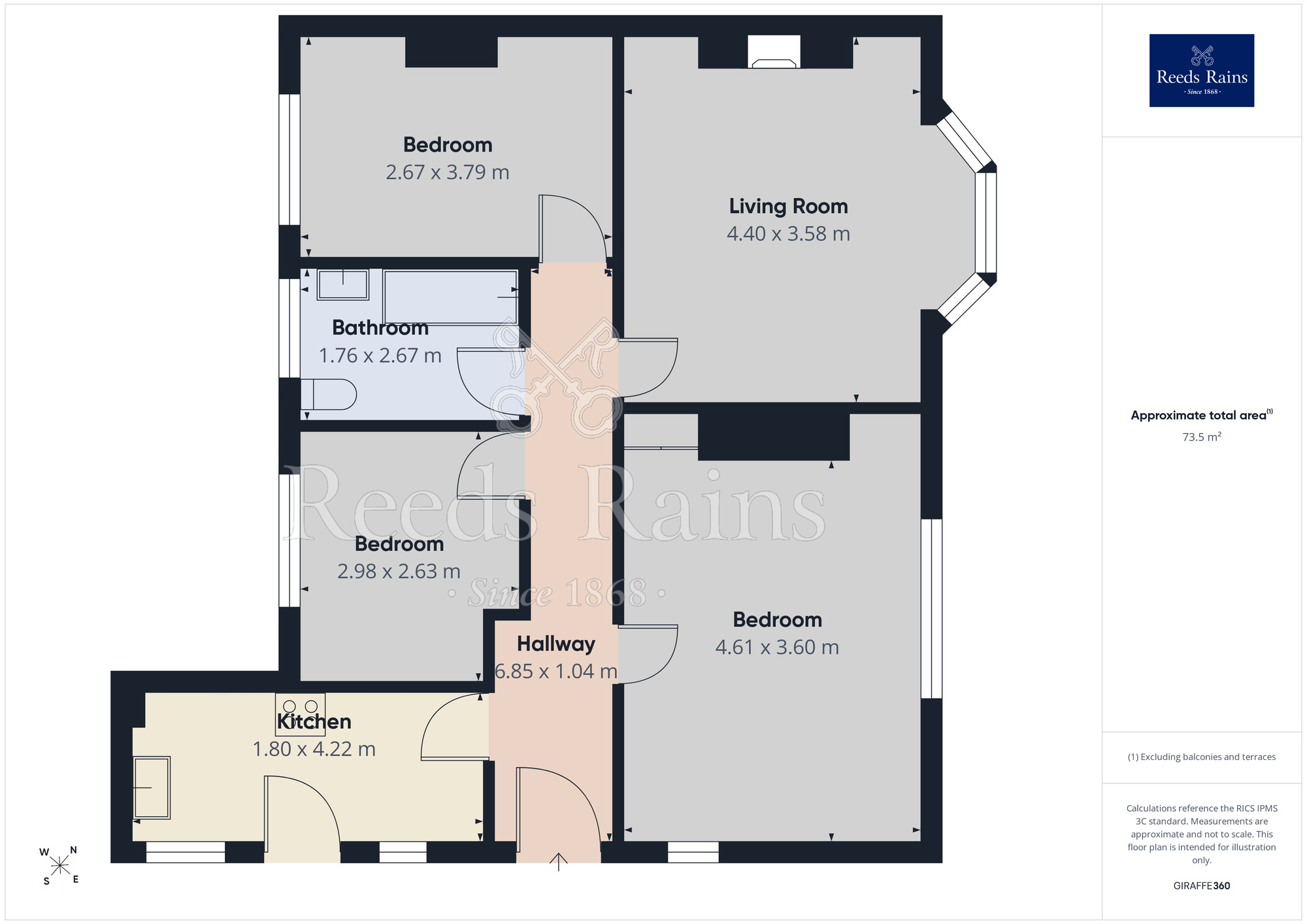 Floorplan of 3 bedroom Semi Detached Bungalow for sale, Wigan Road, Standish, Greater Manchester, WN6