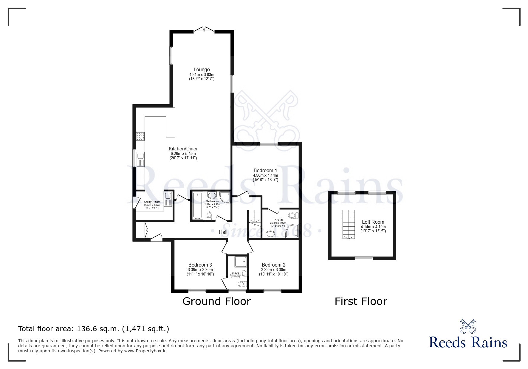 Floorplan of 3 bedroom Semi Detached Bungalow for sale, Park View, Chorley Road, Greater Manchester, WN1