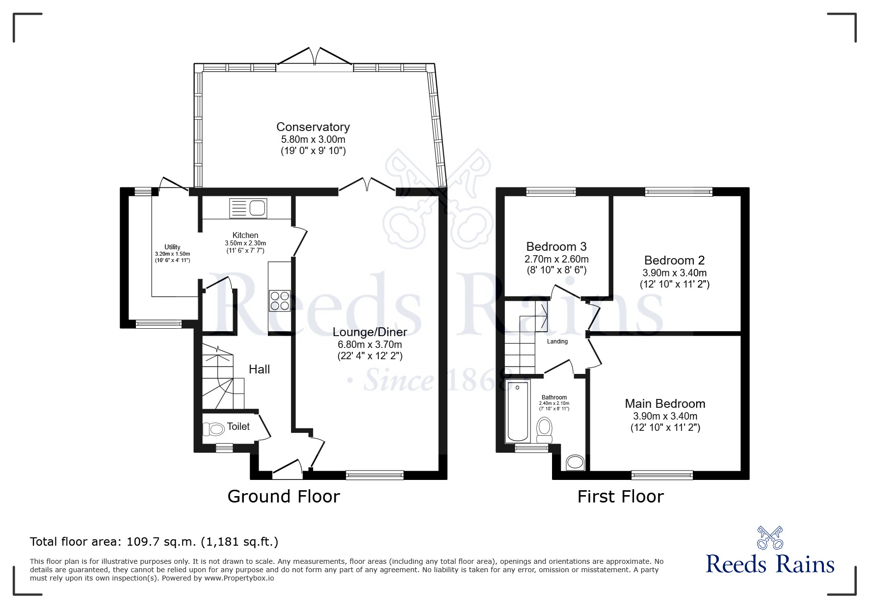 Floorplan of 3 bedroom Mid Terrace House to rent, Pinewood Crescent, Orrell, Greater Manchester, WN5