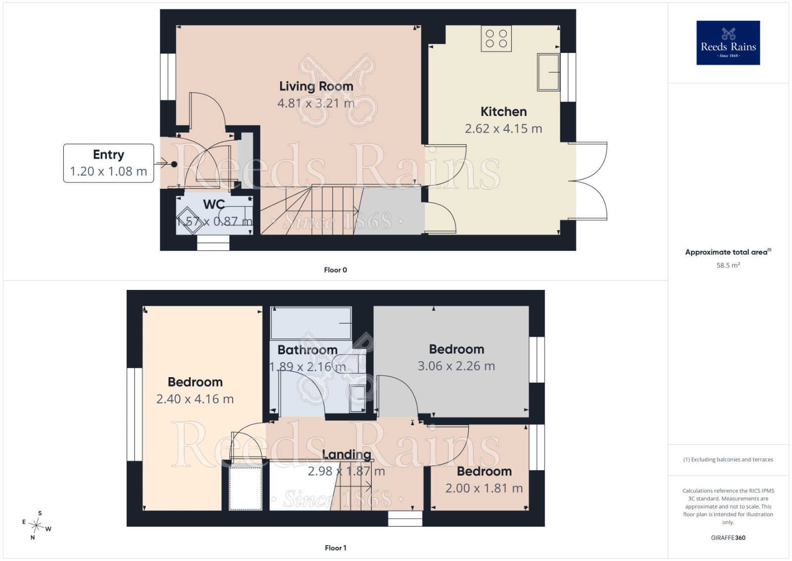Floorplan of 3 bedroom End Terrace House for sale, Forge Green, Ince, Greater Manchester, WN2