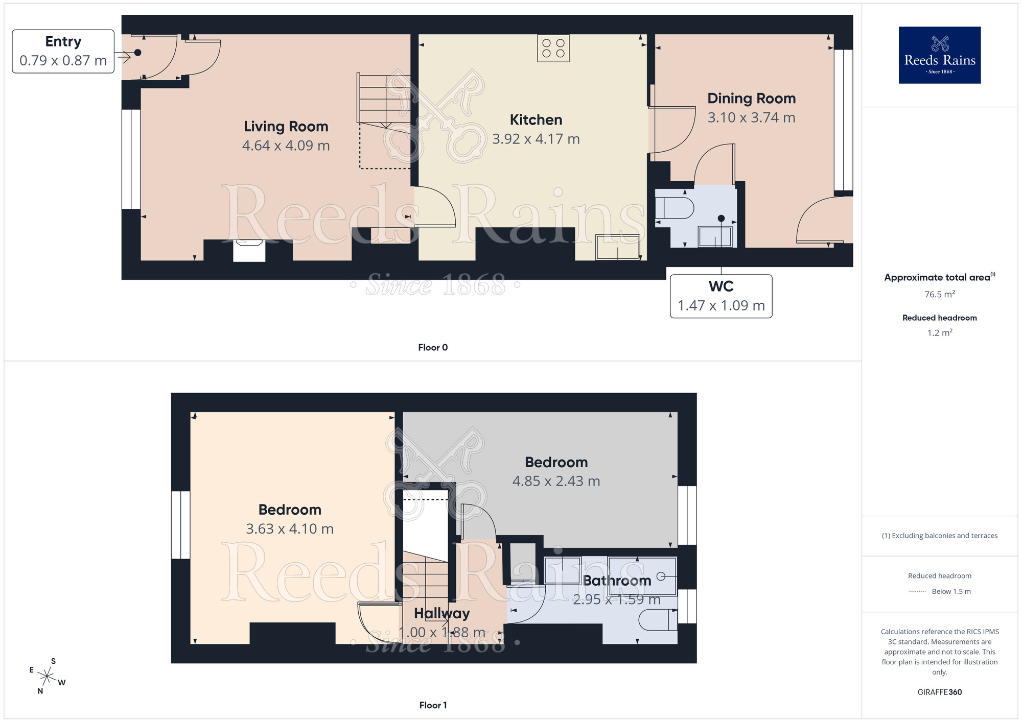 Floorplan of 2 bedroom Mid Terrace House for sale, Tunstall Lane, Wigan, Greater Manchester, WN5