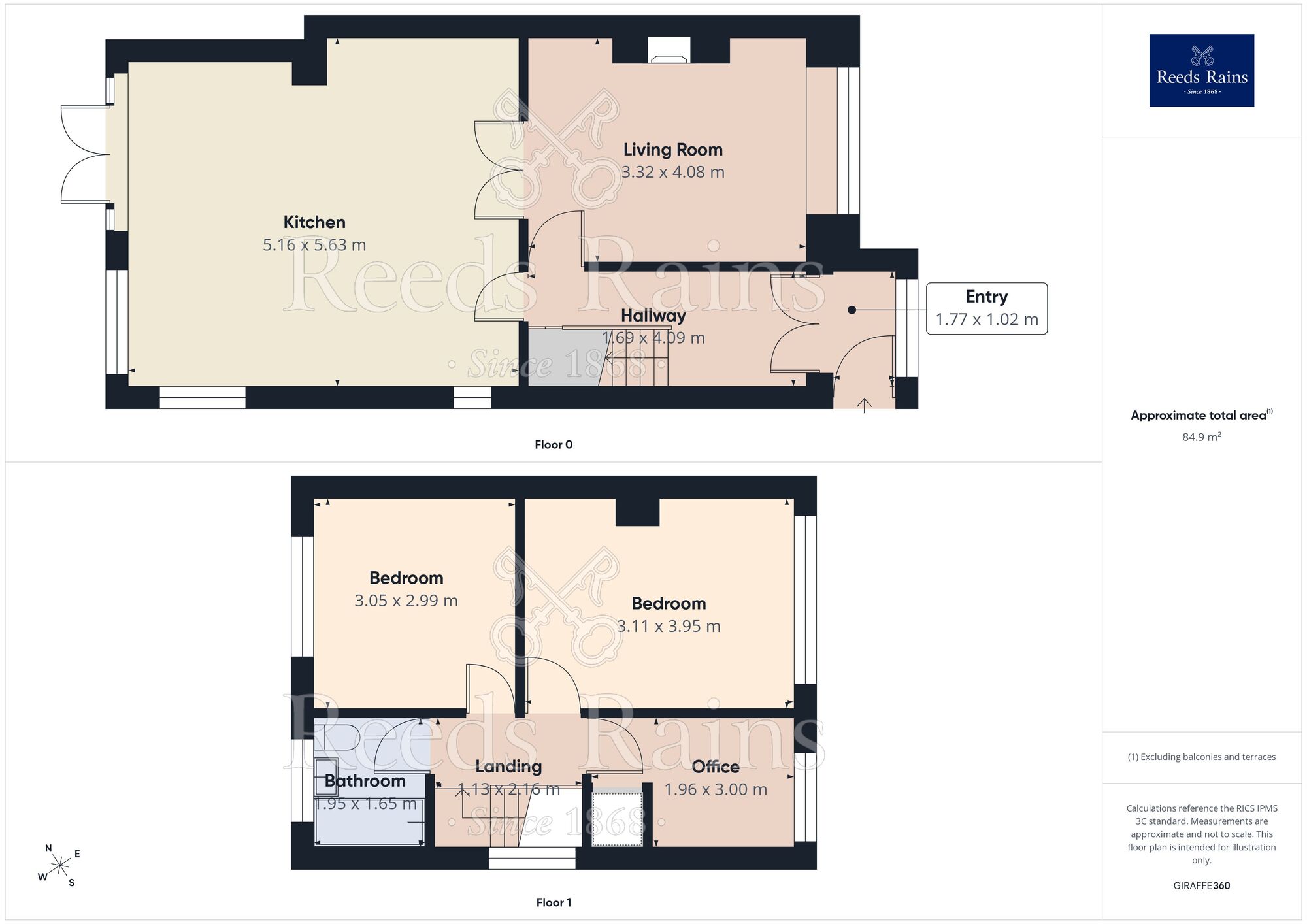 Floorplan of 3 bedroom Semi Detached House for sale, Waldorf Close, Wigan, Greater Manchester, WN3