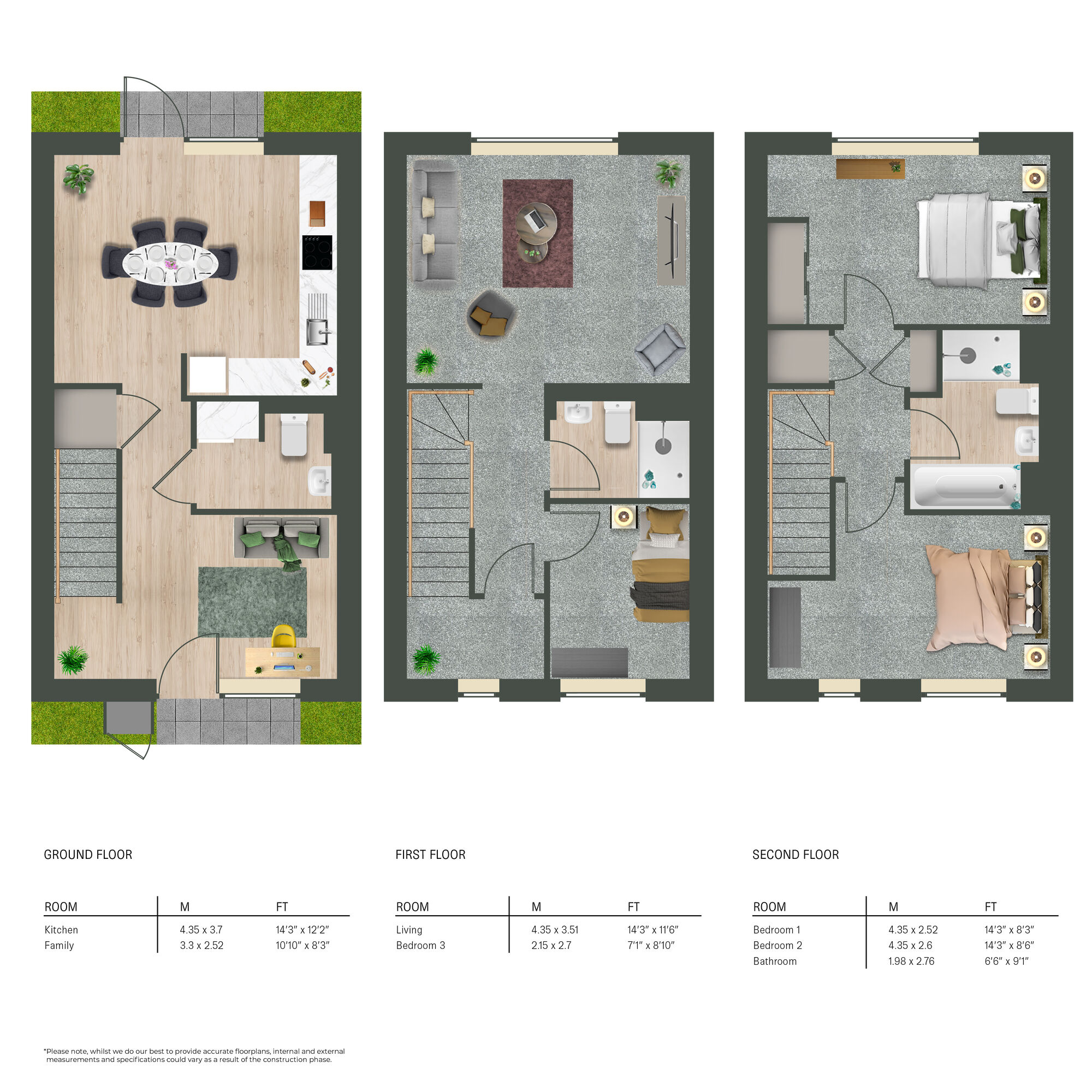 Floorplan of 3 bedroom End Terrace House to rent, Ritchie Price Drive, Wigan, Greater Manchester, WN3
