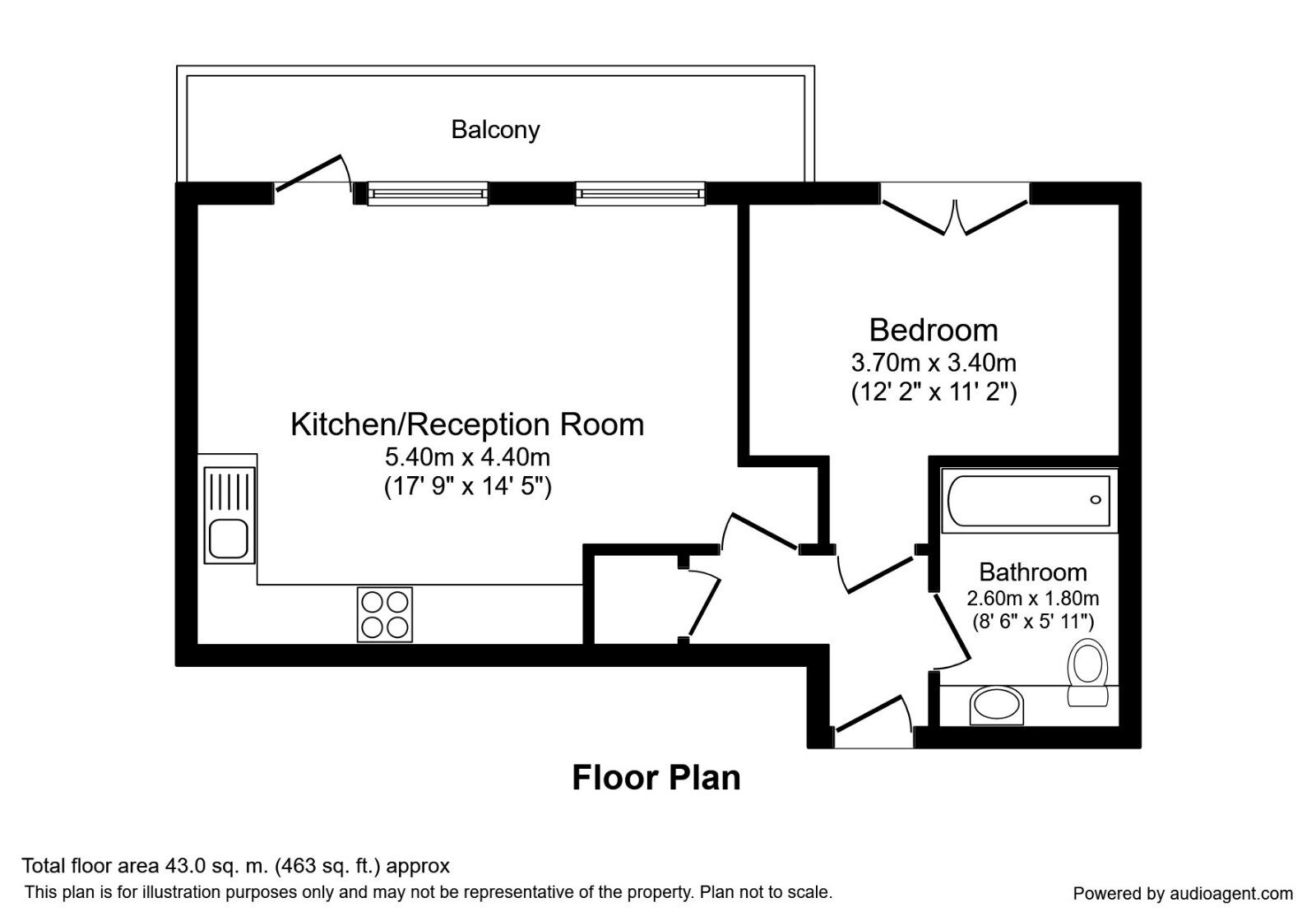 Floorplan of 1 bedroom  Flat to rent, Hastings Road, London, E16